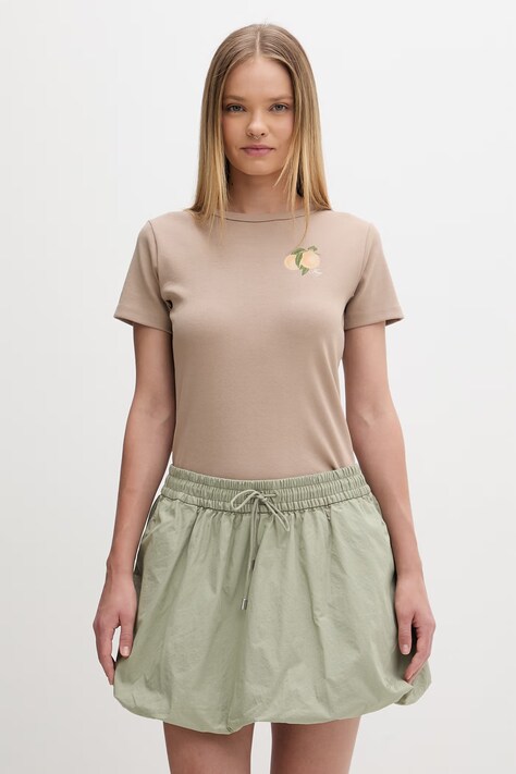 HUGO majica za žene s pamukom bež 50568918