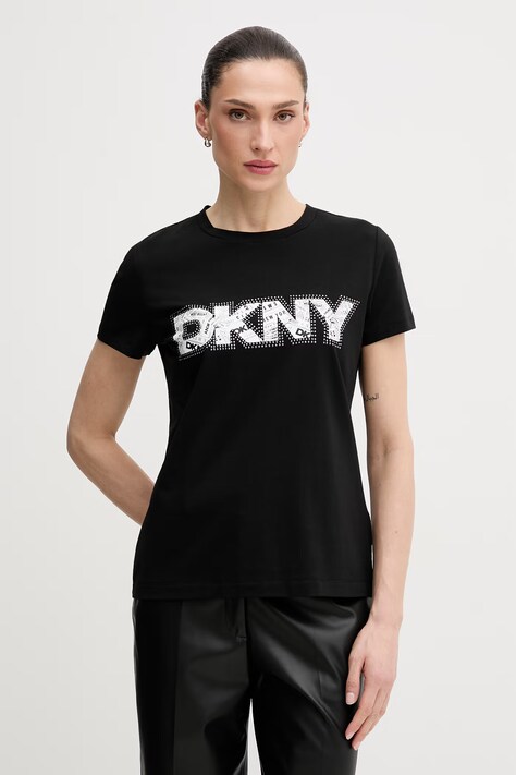 Dkny t-shirt damski kolor czarny P5RH3WNA