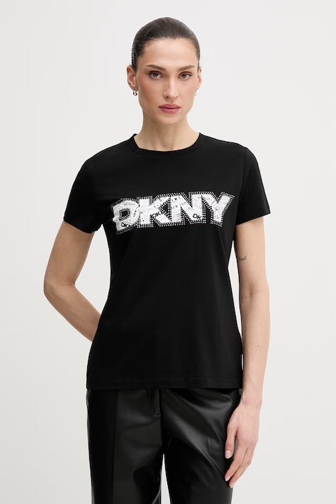 Dkny t-shirt damski kolor czarny P5RH3WNA