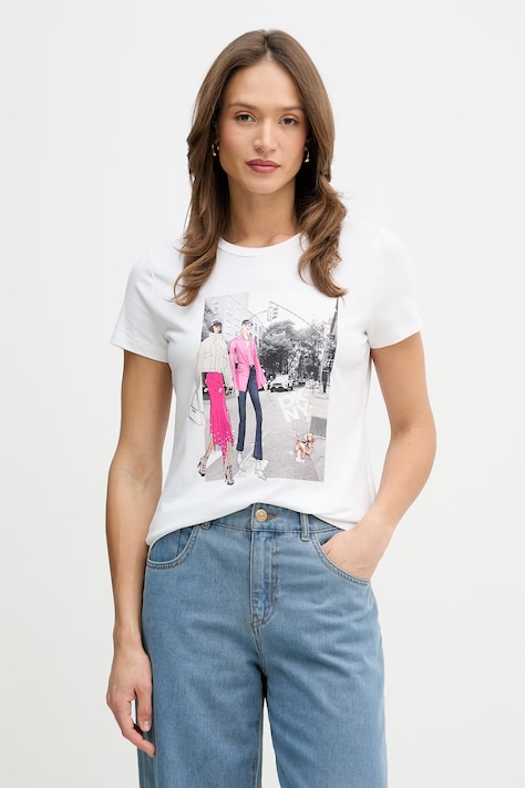 Dkny t-shirt damski kolor biały P61MRWNA