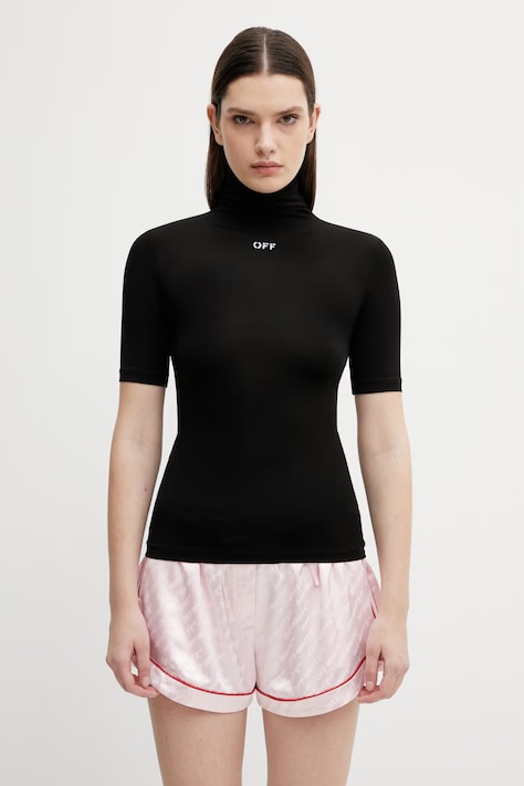 Off-White bluzka Off Stamp damska kolor czarny z nadrukiem 2AD137C99JER003