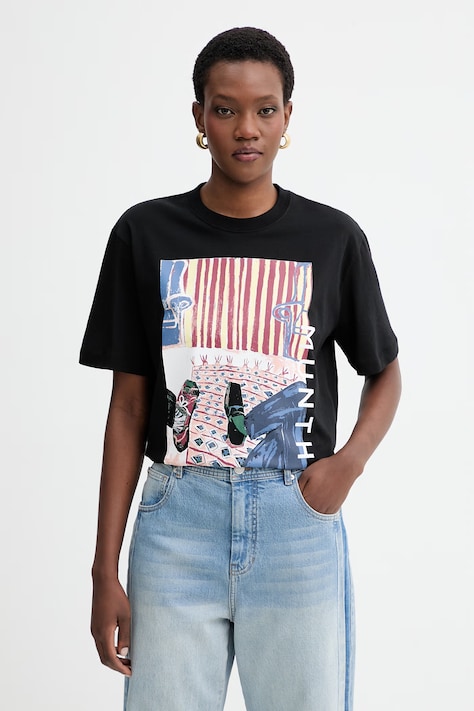 MUNTHE t-shirt bawełniany BALLON damski kolor czarny 261110726160