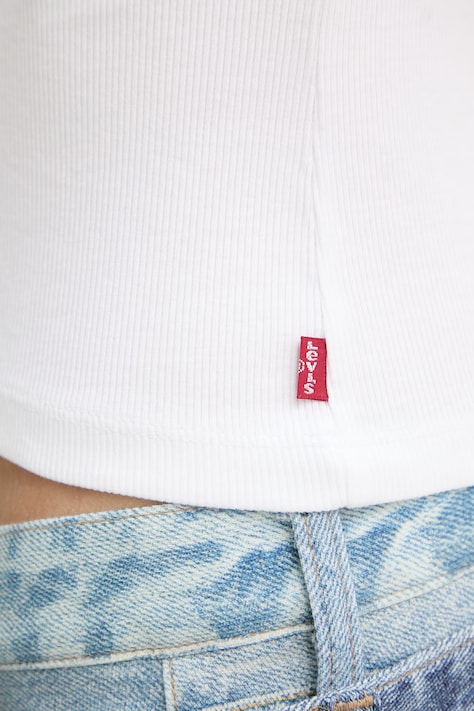 Levi's dámsky top ESSENTIAL RIBBED TANK biela farba 005IN