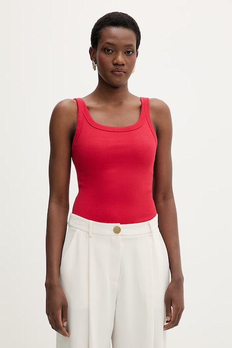 Levi's top damski ESSENTIAL RIBBED TANK czerwony 005IN