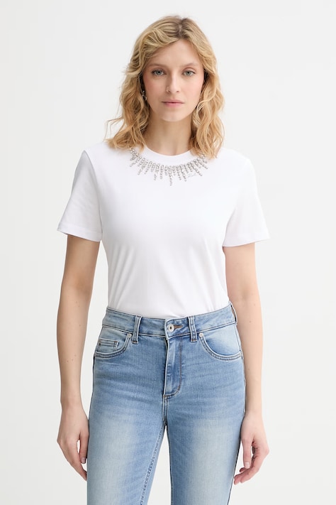 Karl Lagerfeld tričko ženské bavlněné bílé B2W17017