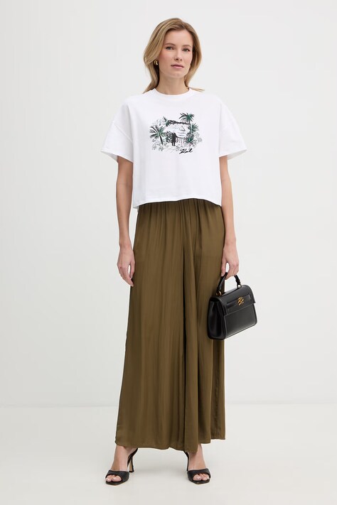 Karl Lagerfeld футболка жіноча бавовняна — SS26-TSD1KT, білий — фото 2