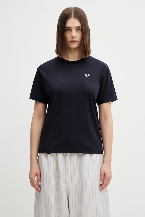 Fred Perry t-shirt bawełniany damski kolor granatowy G1142