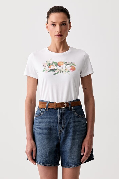 Levi's T-shirt damski bawełniany THE PERFECT TEE biały 17369-3395