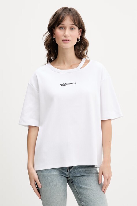 Karl Lagerfeld Jeans t-shirt damski biały B2W17077