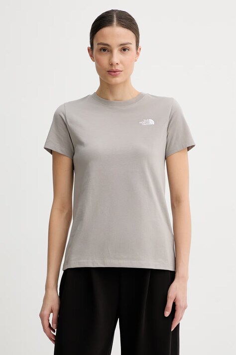 The North Face t-shirt basic damski EVOLUTION beżowy NF0A8FX72MB1