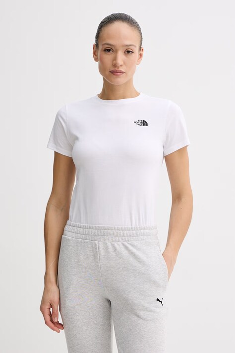 The North Face t-shirt damski EVOLUTION biały NF0A8FX7FN41