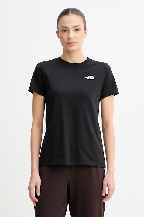 The North Face t-shirt damski z bawełną EVOLUTION czarny NF0A8FX7JK31