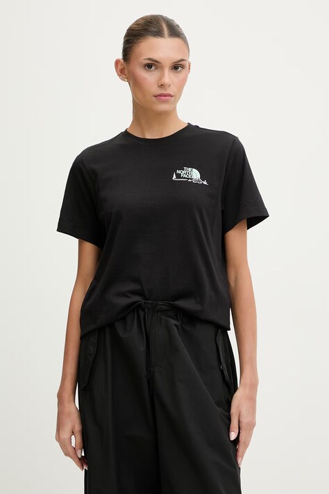 The North Face t-shirt damski MONTE czarny NF0A8GA9JK31