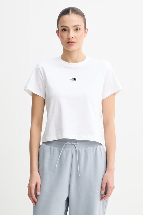 The North Face t-shirt damski bawełniany ESSENTIAL biały NF0A8GR1FN41