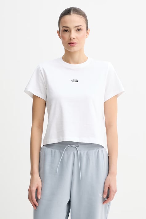 The North Face t-shirt damski bawełniany ESSENTIAL biały NF0A8GR1FN41