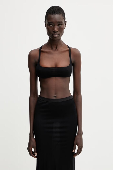 Rick Owens Lilies Unhorny top damski z wiskozy czarny LI01F7100.RV