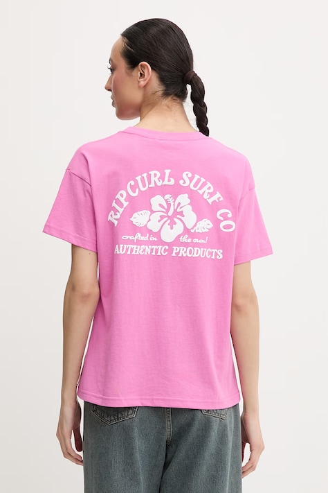 Rip Curl футболка женская хлопковая SURF PUFF PARTY PACK розовая 0O5WTE