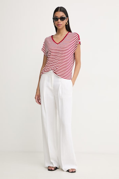 Morgan majica za žene od viskoze crvena DIVA