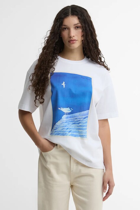 Barbour x Paul Smith Tenby t-shirt cotton Women's white LTS0727WH11