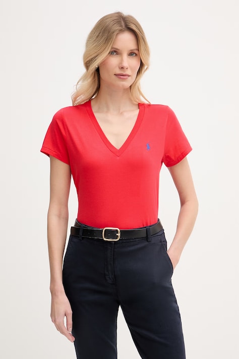 Polo Ralph Lauren basic női pamut póló piros 211B14611