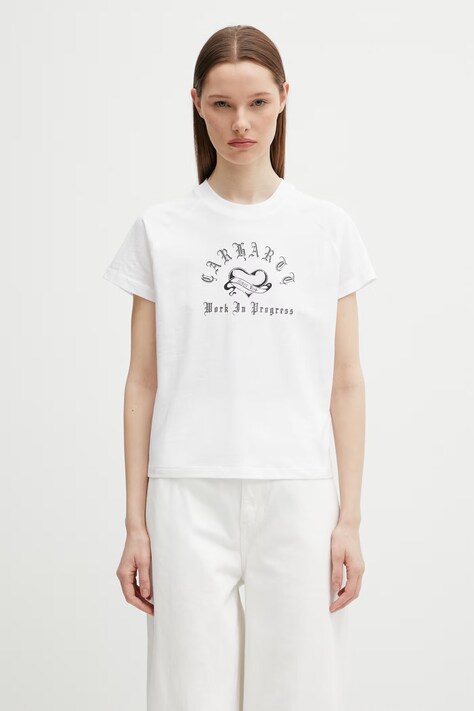 Carhartt WIP W' S/S Honest Work T-Shirt bawełniany damski biały I036379.00AXX