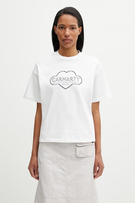 Carhartt WIP W' S/S Cloud Heart T-Shirt T-shirt bawełniany damski biały I036380.02XX