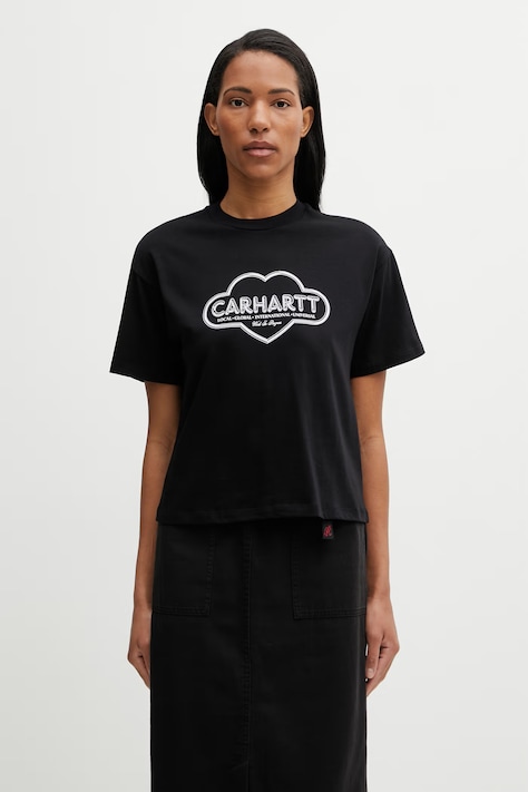 Carhartt WIP W' S/S Cloud Heart T-Shirt bawełniany damski czarny I036380.89XX