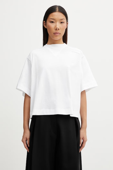 Sportmax Spdmassa Футболка basic из хлопка для женщин белая 2612941035600