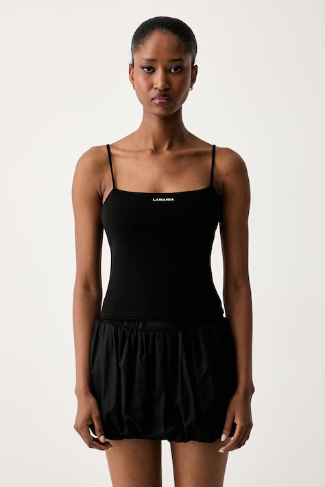 La Mania crop top damski CLEO czarny CLEO