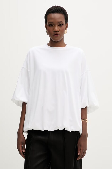 Isabelle Blanche t-shirt damski biały IS26SS-T099-T028