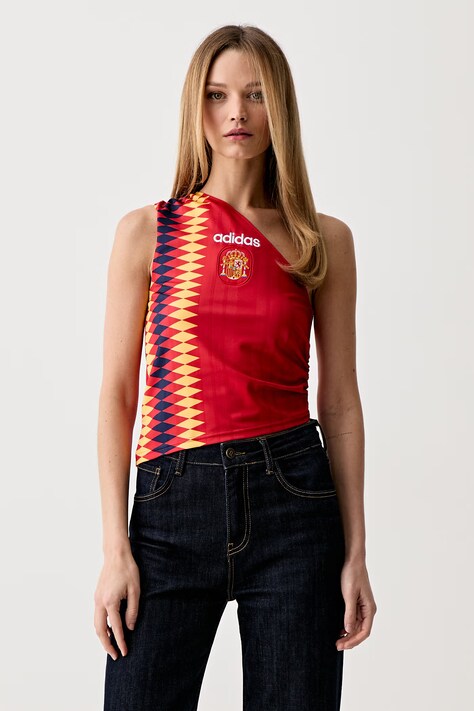 adidas Originals crop top pentru femei roșu KE2292