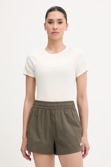 The North Face T-shirt treningowy damski JAIDA beżowy NF0A8GXWQNI1