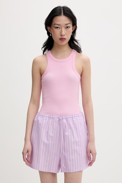 Marimekko top dámský bavlněný růžový 095485