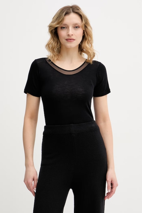 Chantelle basic tričko dámské vlněné Juliana černé FN1583