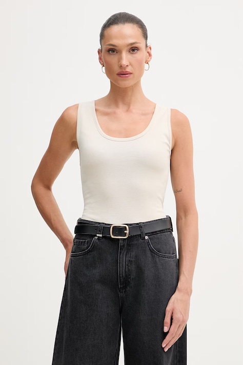 United Colors of Benetton top damski bawełniany beżowy 3GA8DH018