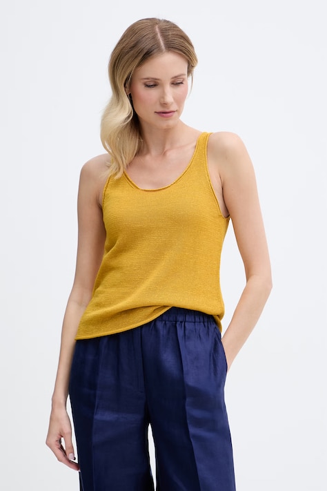 United Colors of Benetton top pentru femei cu in galben 1MMXDH01M