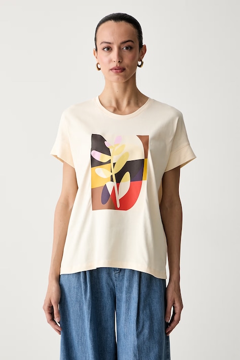 United Colors of Benetton majica za žene od pamuka bež 3BL0D10D4