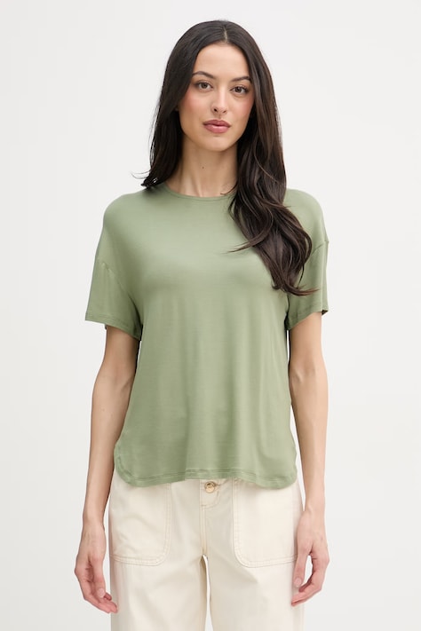 United Colors of Benetton t-shirt γυναικείο με βισκόζη πράσινο 3Z12D10C0