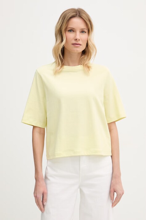 United Colors of Benetton T-shirt damski bawełniany żółty 3BL0E17G5.