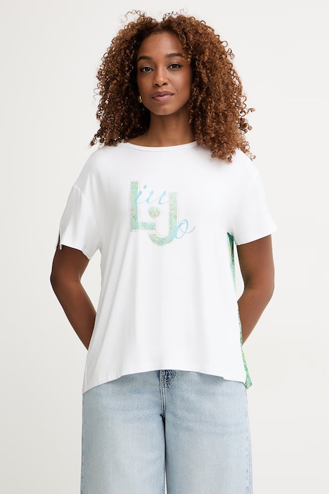 Liu Jo T-shirt damski biały VA6164 JS360