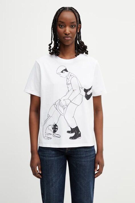 Jean Paul GAULTIER Kamasutra t-shirt cotton Women's white 26/02-U-TO491-J032-0100