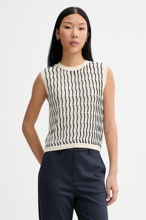 rag & bone kamizelka damska z bawełną Leslie beżowa RG4326S6MCP