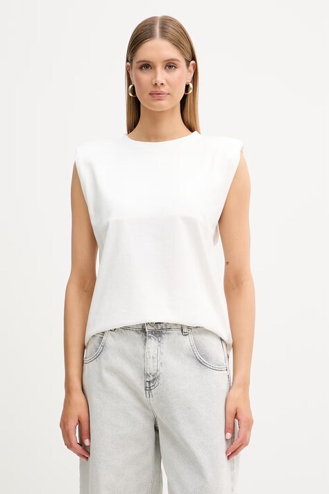 ViCOLO top damski bawełniany biały UAB0007