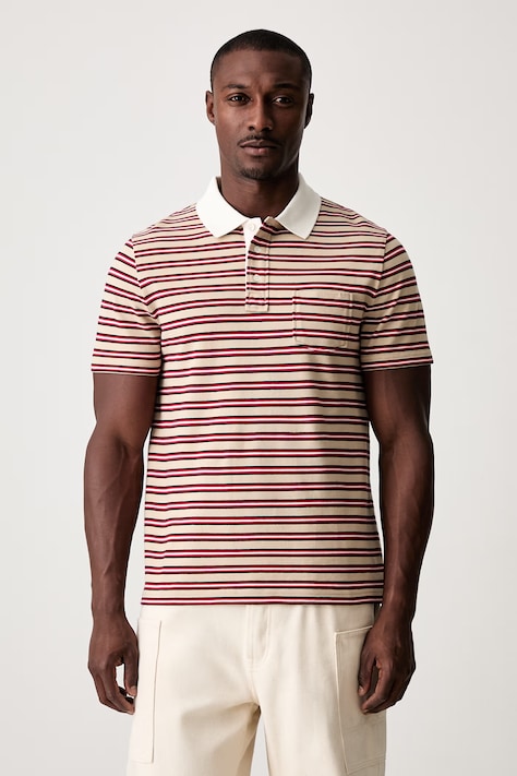 A.P.C. polo bawełniane męskie beżowe COHMZ.H26565