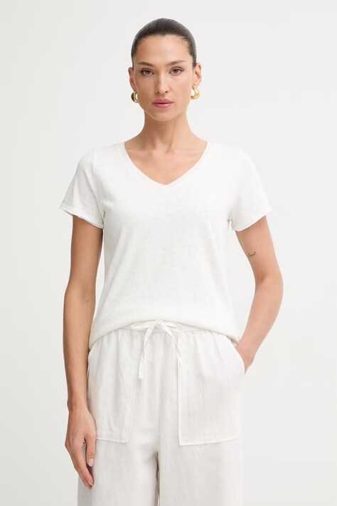 Marc O'Polo T-shirt damski bawełniany biały 5000006280