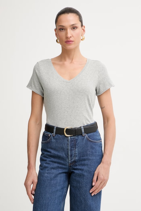 Marc O'Polo T-shirt damski bawełniany szary 5000006280
