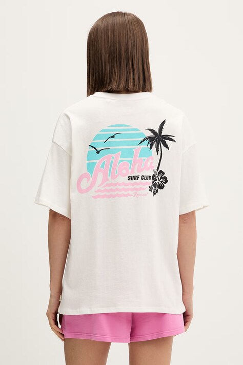 Rip Curl T-shirt damski bawełniany beżowy 0N3WTE