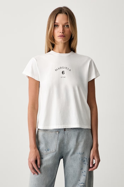 MM6 Maison Margiela Women's cotton t-shirt white S62GD0216.M20048