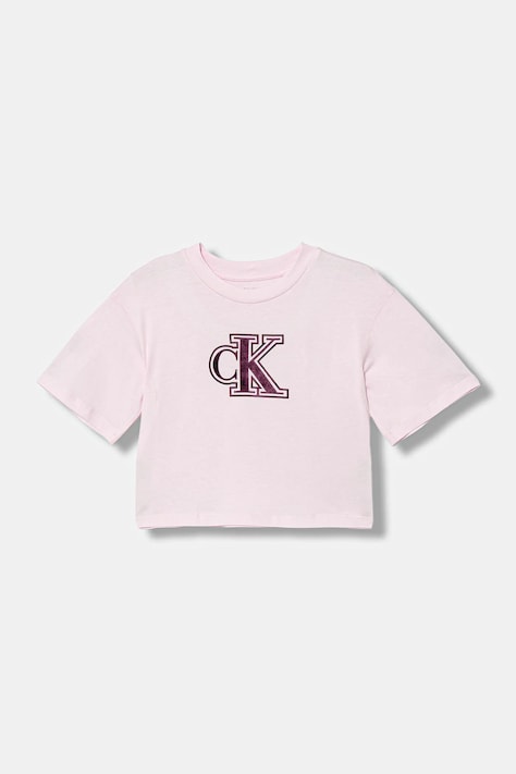Calvin Klein Jeans t-shirt bawełniany dziecięcy kolor różowy IG0IG03062