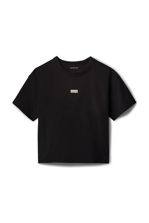 Calvin Klein Jeans t-shirt dziecięcy kolor czarny IG0IG03063